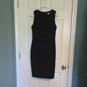 H&M Black Sleeveless Sheath Midi Dress